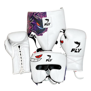 Set de Boxeo Fly: Protector de Cabeza de Cuero Rojo, Protector Inguinal, Guantes de Entrenamiento, Equipo de Protección Cómodo para Entrenamiento de Boxeo, Personalizable OEM para Sparring - Product Image 3
