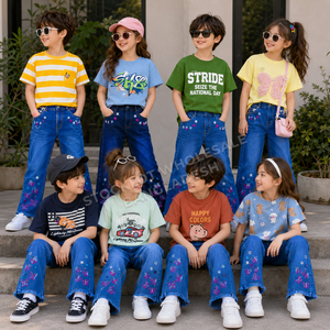 T-shirts pour enfants, garçons et filles, vêtements d'été, 100% coton, t-shirts imprimés, stock du Bangladesh, vêtements en surplus, expédition immédiate, vente en gros - Product Image 5
