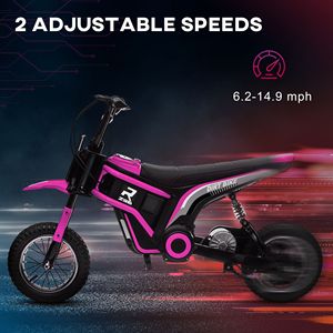 Moto Elettrica da Fuoristrada Rosa 24V 350W con Batteria al Litio, Velocità Fino a 15 MPH, Acceleratore a Manopola - Product Image 5