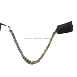 Cadena de cristales de plata de alta calidad, banda para la frente hecha a medida, cuero cosido, extremos de bucle, precio al por mayor - Product Image 1