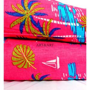 Tissu indien artisanal en coton doux, imprimé floral moderne de Jaipur, léger, tissé, pour sacs, rideaux et robes - Product Image 6