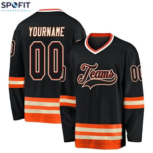 เสื้อฮอกกี้น้ำแข็งคุณภาพสูงแบบกำหนดเอง ผลิตภัณฑ์ล่าสุด พิมพ์ลายแบบซับลิเมชั่น แห้งเร็ว บริการ OEM ชุดกีฬา เสื้อฮอกกี้ - Product Image 4