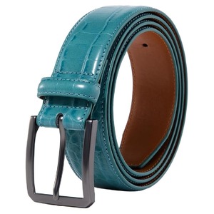 RELEVO INDUSTRIES Cinturón de Cuero Genuino para Hombre, Hebilla de Aleación, Estilo Casual Personalizado, 3.5CM de Ancho, Ecológico, Ligero, Transpirable, 3D - Product Image 6