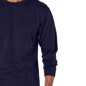 Camiseta de Manga Larga Tejida 100% Algodón para Hombre, Elegante, Ecológica, Transpirable, Cómoda, Perfecta para Uso Diario Informal - Product Image 6