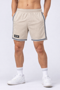 Pantalones Cortos de Baloncesto de Malla para Hombre, Retro, con Rayas, Cordón Ajustable, Ropa de Gimnasio, Personalizados, Marca Privada MOE, Ropa Deportiva, Fábrica OEM - Product Image 4