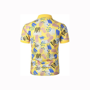 Chemise à manches courtes imprimée pour homme SOSH4, coupe classique, respirante, séchage rapide, vêtement décontracté, tricot polyester 200 grammes - Product Image 3