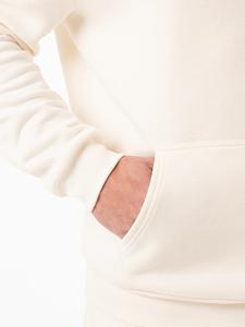 Sweats à capuche crème WSL personnalisés, style streetwear vintage, effet usé et déchiré, coupe ample et courte, avec patch brodé, effet délavé soleil, et shorts pour homme - Product Image 5