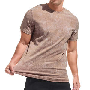 Camiseta de hombre con lavado ácido al mejor precio al por mayor, camiseta informal de verano de manga corta con cuello redondo para hombre - Product Image 6
