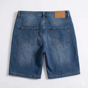 Men's <b>Blue</b> Denim Shorts Mid Waist Button Fly Casual Style Cotton <b>Canvas</b> Fabric Solid Color Pockets Breathable Woven - Product Image 5