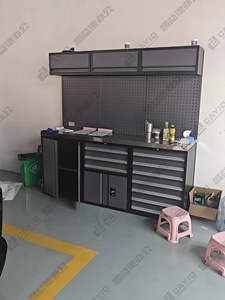 CYD Garage Storage Combination Tool <strong>Cabinets</strong> Heavy Duty Stainless Steel Top Workshop Metal WorkBench Tool Bench Workstation - Product Image 2