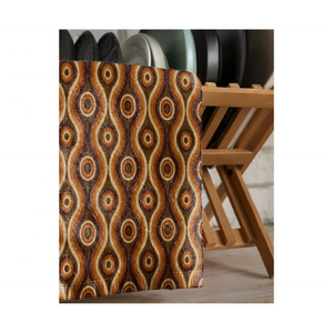 Serviette de cuisine 100% coton écologique à texture de bois brodée lourde 550GSM séchage rapide lavable en machine longue durée - Product Image 1