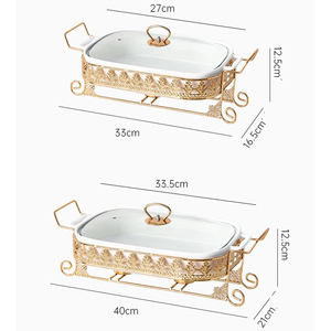 Grande <span class=keywords><strong>assiette</strong></span> rectangulaire en porcelaine avec couvercle, écologique, <span class=keywords><strong>jetable</strong></span>, pour événements festifs et pâtisserie – Style classique personnalisable - Product Image 4