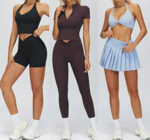 Conjunto Deportivo de Yoga para Mujer, Transpirable y Ligero, de Alta Calidad, con Top Deportivo y Leggings de Alta Elasticidad para Uso Diario en el Gimnasio y Yoga - Product Image 3