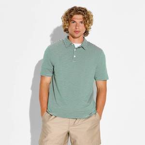Polo de manga corta con corte ajustado para hombre, con aberturas laterales, camisa deportiva informal para golf, cómoda, transpirable, de primera calidad - Product Image 3