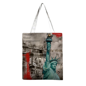 Sac à bandoulière en toile imprimée numériquement Navrit Creation, style mode, sac fourre-tout simple avec fermeture éclair, grand sac de shopping (plus de 50 cm) - Product Image 2