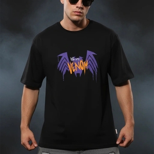 Camisetas personalizadas de algodón pesado para hombre, estilo oversize, con estampado de jarabe para la tos, colección Verano 2026, venta al por mayor - Product Image 1