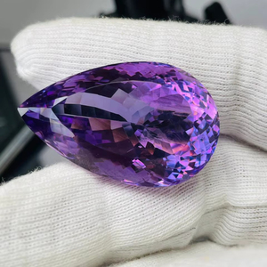Ametyste naturelle taille poire 80,0 carats, grande taille, qualité AAA, avec lueur, belle couleur, coupe et polissage parfaits, à prix avantageux. - Product Image 3