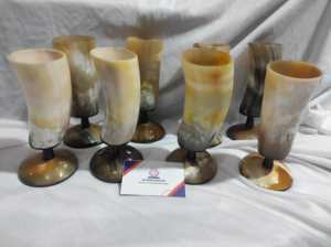 Verre à vin, bière, ou hydromel sculpté à la main avec un motif unique à effet de feu, finition artisanale, inspiré de la culture des Vikings de l'Âge Moyen - Product Image 4