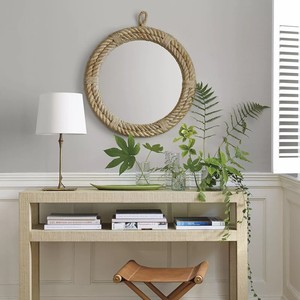 Miroir mural en corde marine, style bohème nautique, pour la décoration intérieure, miroir décoratif rond suspendu, fabriqué au Vietnam - Product Image 2