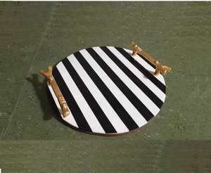 Bandeja de Servicio de Resina Blanca y Negra de Diseño, Bandeja Rectangular de Resina para Alimentos, Decorativa para Restaurantes, Hoteles, Hogares y Bodas - Product Image 4