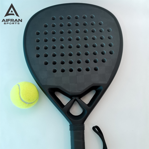 Raquette de padel professionnelle AIFRAN en fibre de carbone 18K, logo personnalisé, surface 3D Spin, forme goutte d'eau, vente en gros - Product Image 1