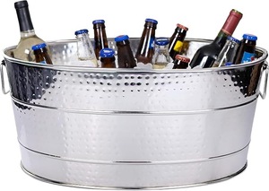 Cubo de Hielo de Acero Inoxidable Estilo Americano Moderno con Tapa, Contenedor Aislado para Almacenamiento de Hielo con Pinzas y Barra para Fiestas - Product Image 2
