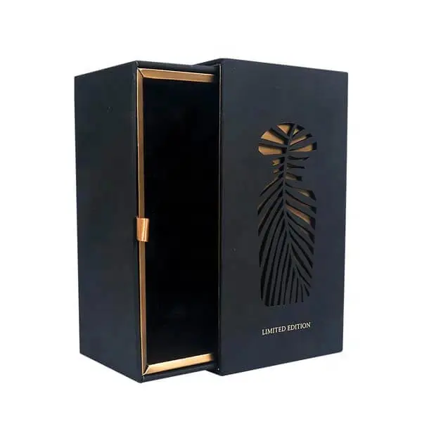 Black Perfume Packaging Gift Box with Custom Logo Luxury Cosmetic Packaging Perfume oil serum Boxes with customized logo