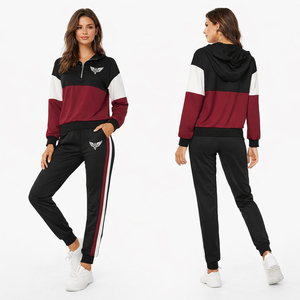 Conjunto Deportivo de Dos Piezas para Mujer, Sudadera con Capucha y Pantalones Deportivos, Ropa Deportiva Informal para Gimnasio - Product Image 1
