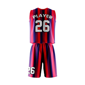 Conjunto de Pantalones Cortos y Camiseta de Baloncesto a Rayas Personalizados, Cuello en V sin Mangas, Secado Rápido, Logotipo del Equipo Personalizado Impreso, Diseño Sublimado, Uniformes - Product Image 6