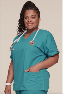 Conjuntos de Uniformes Médicos Rojos de Punto Personalizados de Alta Calidad, Uniformes de Hospital Limpios, Ropa de Enfermería de Algodón y Poliéster para Mujer - Product Image 3