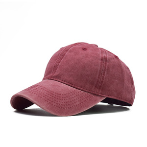 Casquette de baseball unisexe en coton à 6 panneaux, couleur unie, ajustement réglable, style décontracté, finition délavée - Product Image 5