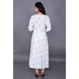 AARTI FASHION Traje Salwar Casual con Estampado Floral, Corte en A, Tejido Transpirable y Cómodo para Uso Diario, Cintura Natural - Product Image 1