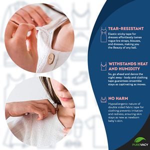 80 Pack Double face nastro adesivo in tessuto adesivo alla moda con nastro adesivo per il corpo in pelle trasparente per l'abbigliamento - Product Image 3