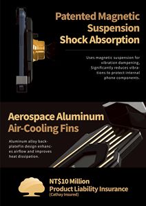 Support de téléphone portable antivol de moto de qualité supérieure avec dissipateur de chaleur - Product Image 4