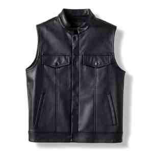 Gilet en cuir d'agneau de qualité supérieure pour homme, veste sans manches légère avec boutons en corne pour l'hiver, respirante, idéale pour la mode et la pratique équestre - Product Image 6