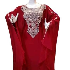 Dubai Traditional Kaftan 2024 Beautifully Colored Moroccan Design with Handwork & Stone <b>Beads</b> ODM <b>Fabric</b> Dress - Product Image 1