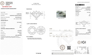 Diamora Jewels - Diamante Suelto Cultivado en Laboratorio, Certificado IGI, Corte Brillante Redondo, Color F, 1 Quilate, para Joyería - Product Image 5