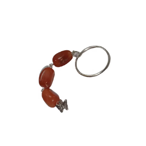 Porte-clés en cristal de haute qualité, porte-clés en cornaline rouge en forme de papillon, porte-clés en pierre naturelle, cadeaux pour femmes, vente en gros - Product Image 6