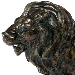 Sujetalibros de Aluminio con Forma de León, Decoración para el Hogar con Temática Animal, Artesanía, Chapado en Oro, Impresión por Grabado - Product Image 2