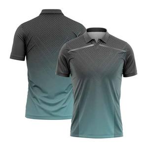 เสื้อกอล์ฟผู้ชายคอปกแบบเฟลซ ผลิตตามสั่ง ขายส่ง OEM พร้อมปักโลโก้ ผ้าเนื้อนุ่ม ระบายอากาศดี แขนครึ่งตัว สวมใส่สบาย คุณภาพสูง - Product Image 2