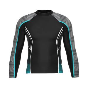 Fabricant en gros de maillots de compression pour hommes à manches longues, anti-UV, entièrement sublimés, respirants et à séchage rapide, personnalisables OEM - Product Image 1