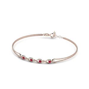 Pulsera de Plata de Ley con Circonita Transparente, Hecha a Mano en Turquía, Chapada en Oro, con Doble Cadena en Forma de Lágrima para Mujer, Elegante - Product Image 4