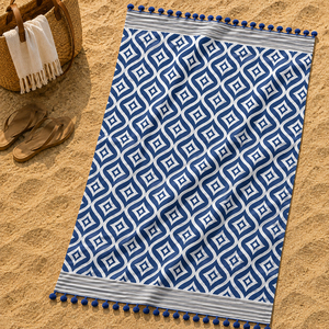 Serviette de plage turque de luxe Fouta 100% coton imprimée, serviette de hammam légère, séchage rapide, douce, absorbante, personnalisable OEM, vente en gros - Product Image 3