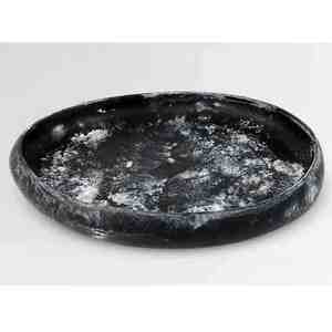 Plato de servir de resina hecho a mano con textura de remolino acuático, platos duraderos, diseño moderno y lujoso para el hogar y hoteles. - Product Image 2