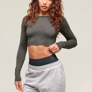 เสื้อครอปออกกำลังกายสำหรับผู้หญิง ระบายอากาศได้ดี กระชับรูปร่าง แฟชั่นทันสมัย ราคาสุดคุ้ม - Product Image 6