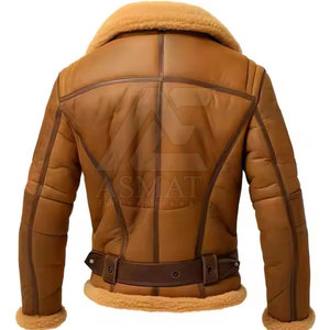 Stylish <b>Fur</b> Mens Designer Style Leather Jacket Modern Slim Fit Motorcycle Inspired Outerwear - Product Image 6