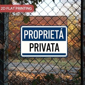 CIFbuy Targa in Metallo Vintage Italiana, Segnale di Proprietà Privata per Giardino e Garage, Decorazione Murale in Ferro, Cartello di Divieto di Accesso, Decorazione Murale in Legno - Product Image 6