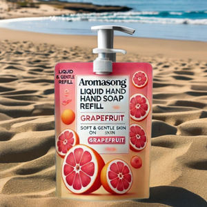 Recharge de savon liquide pour les mains, parfum pamplemousse rafraîchissant, marque distributeur, 8 oz, écologique, logo personnalisé USA, sel minéral blanchissant - Product Image 2