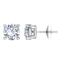Boucles d'oreilles en or massif 14K 9K 10K 18K avec diamants de laboratoire certifiés RJC ODM OEM, fabricant de bijoux fins éthiques, vente en gros