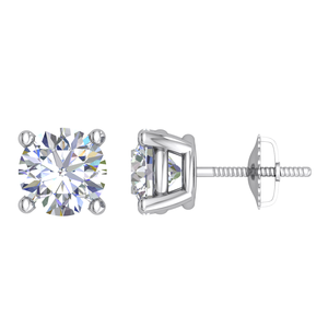 Pendientes de Moda con Diamantes de Laboratorio en Oro Sólido de 18K, 1ct, Claridad VS1, Corte Brillante Redondo, Certificados por IGI, Joyería para Mujer - Product Image 2